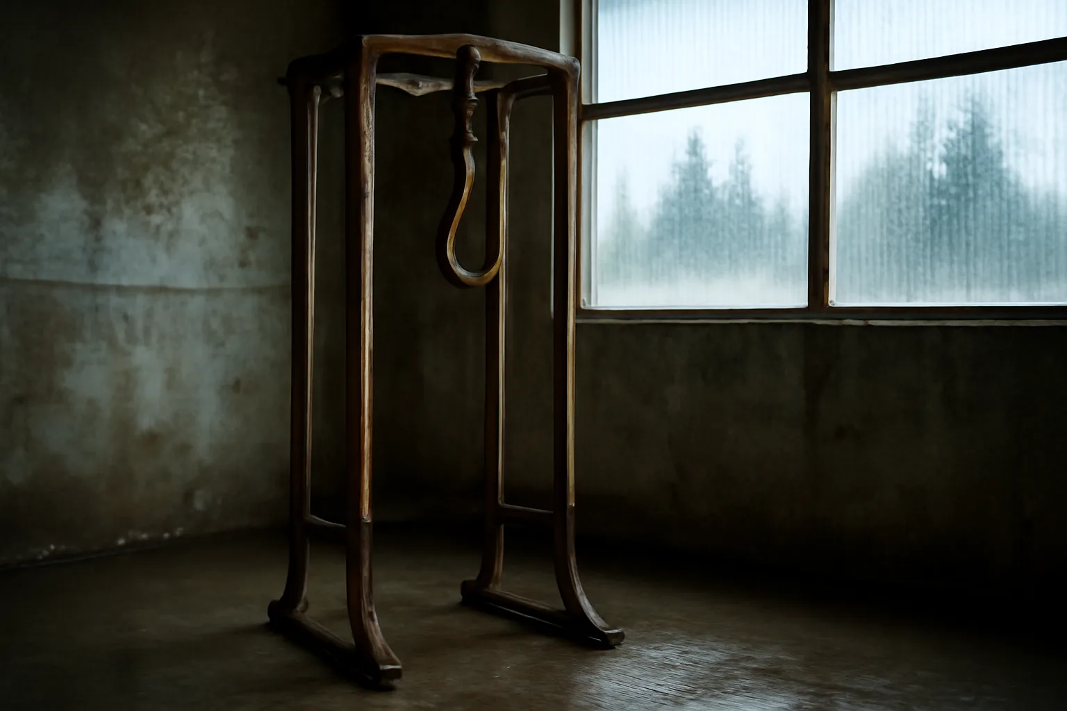 Interior of a small Alaska custom exempt slaughter facility in morning light